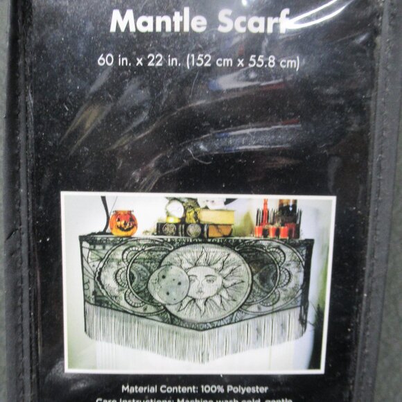 Black Lace Celestial Mantle Scarf - Picture 3 of 3